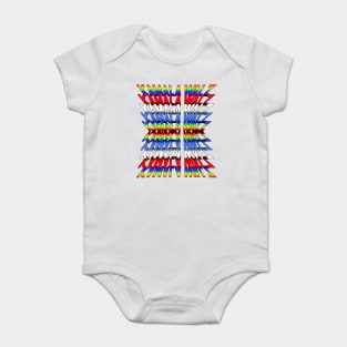 KAMALA WALZ rainbow red white and blue reflecting repeating pattern Baby Bodysuit